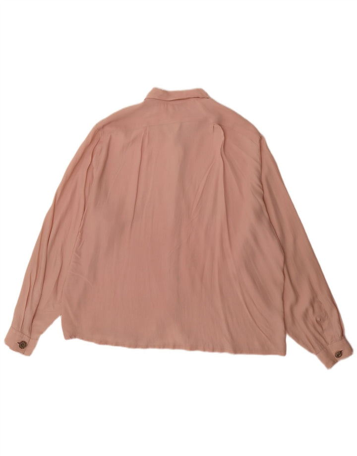 Vintage dameskjortebluse UK 16 Large Pink