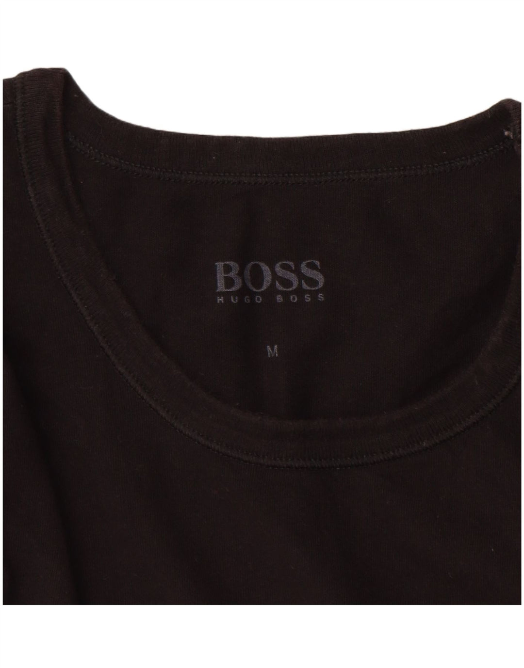Hugo Boss Herre T-Shirt Top Medium Sort Bomuld