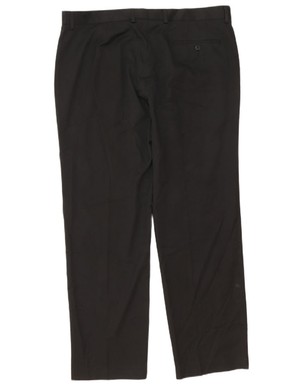 Marks & Spencer Herre tilspidsede jakkesætsbukser W38 L31 Sort Polyester Classic