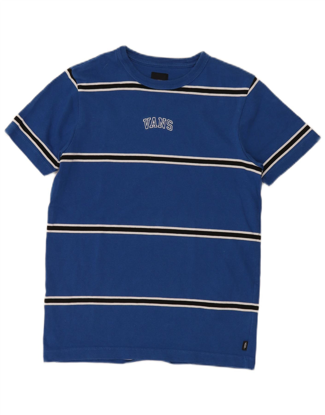 VANS T-shirt top XS blå stribet bomuld
