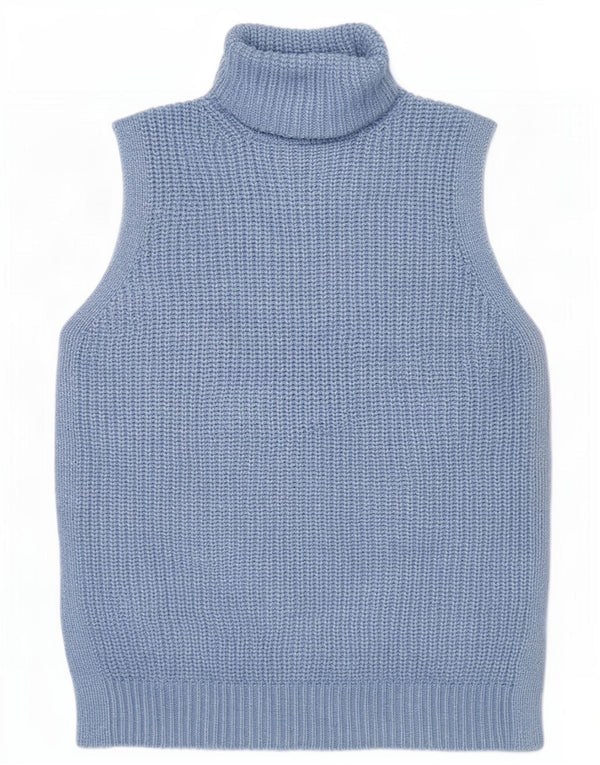Marks & Spencer Dame Vest Tank Top UK 14 Medium Blue Polyester