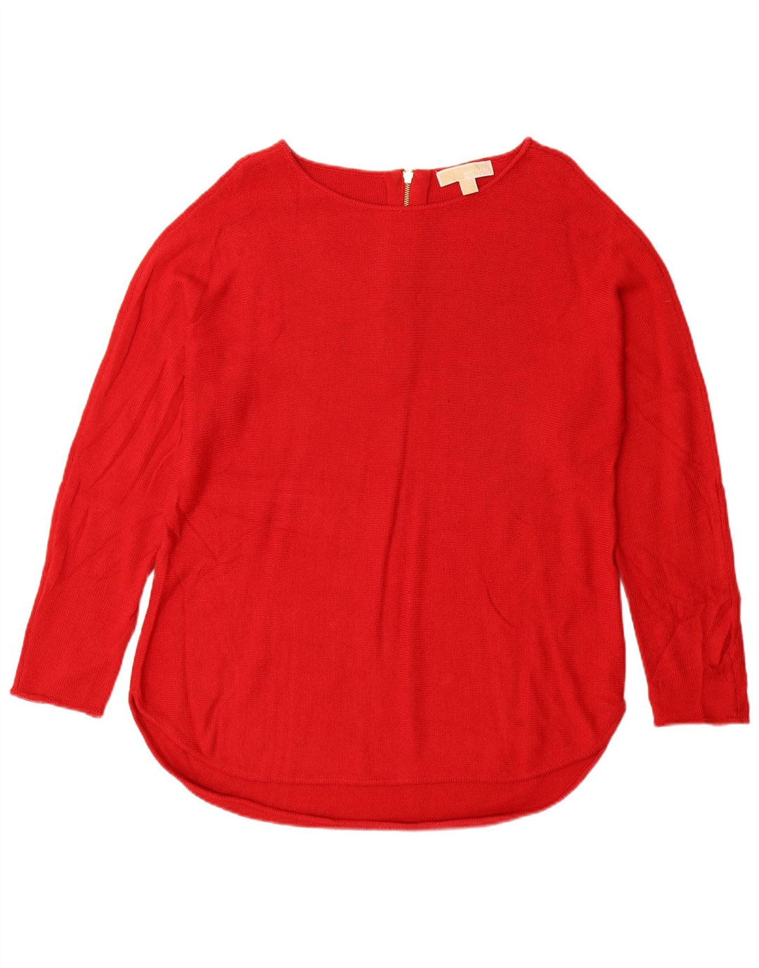 MICHAEL KORS Dame Boat Neck Jumper Sweater UK 16 Large Red Bomuld
