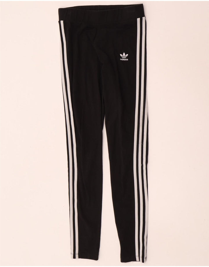Adidas Dame Leggings UK 10 Small Black Bomuld