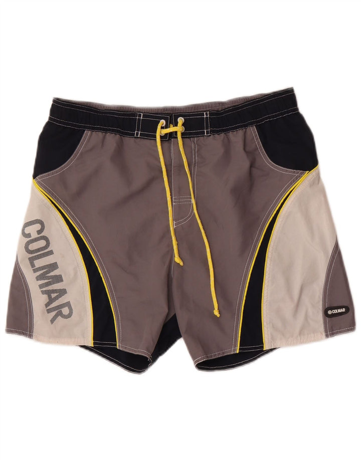 Colmar Herre grafiske badeshorts IT 50 Large Grå Colourblock Polyester