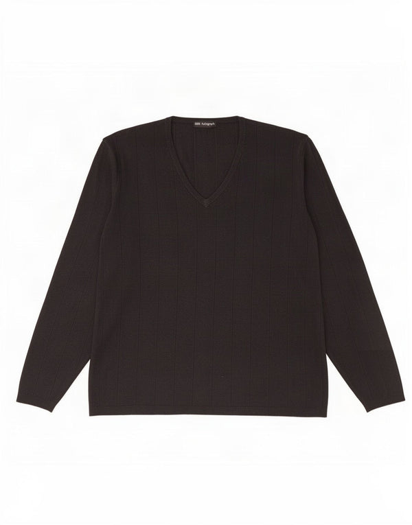 Marks & Spencer Herre Autograph V-hals sweater XL Marineblå stribet