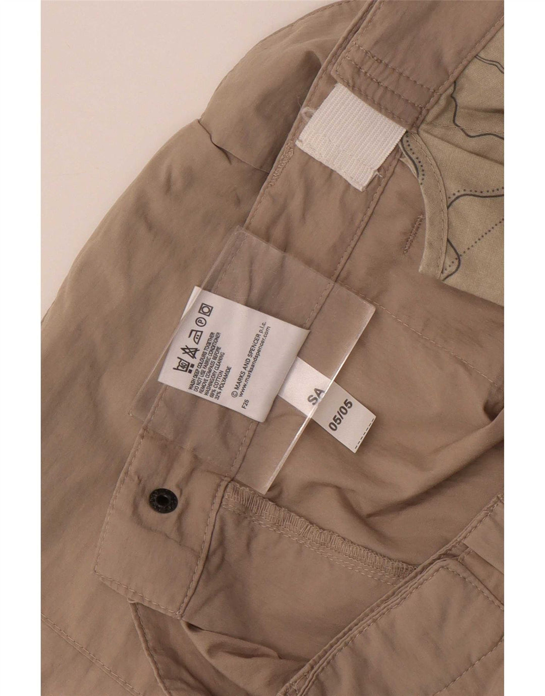 Marks & Spencer Herre Cargo Shorts W38 XL Beige Bomuld