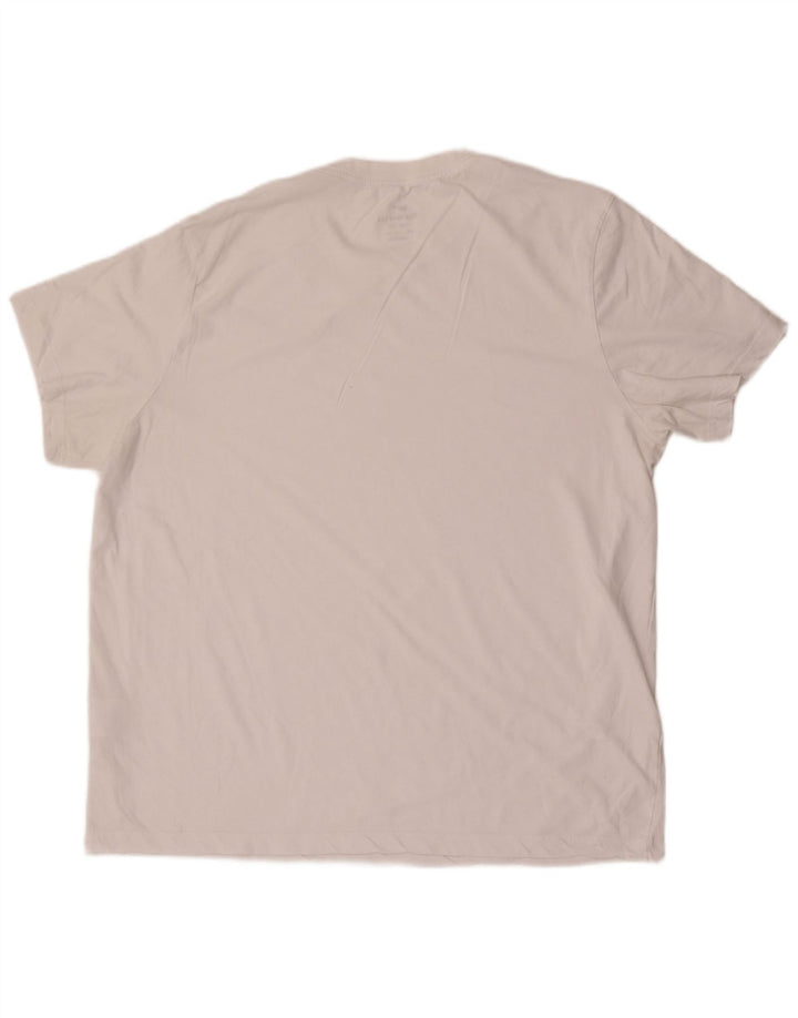 NIKE herre Dri Fit T-shirt top 2XL hvid bomuld