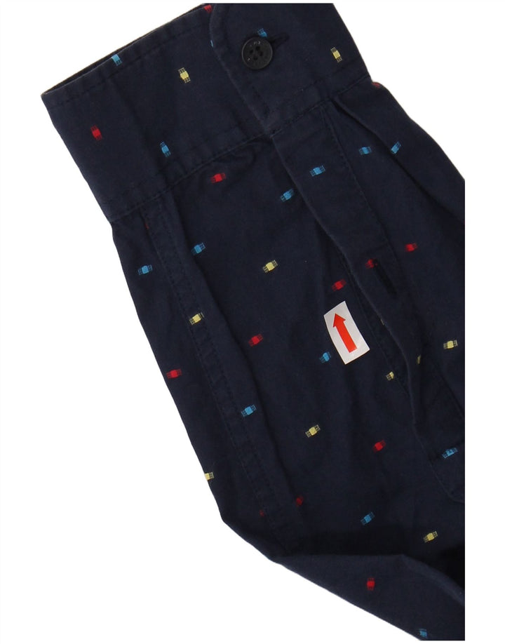 TOMMY HILFIGER Slim Fit skjorte til mænd, lille marineblå plettet bomuld