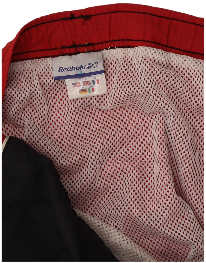 Reebok Herre grafiske svømmeshorts Små sorte Colourblock Nylon