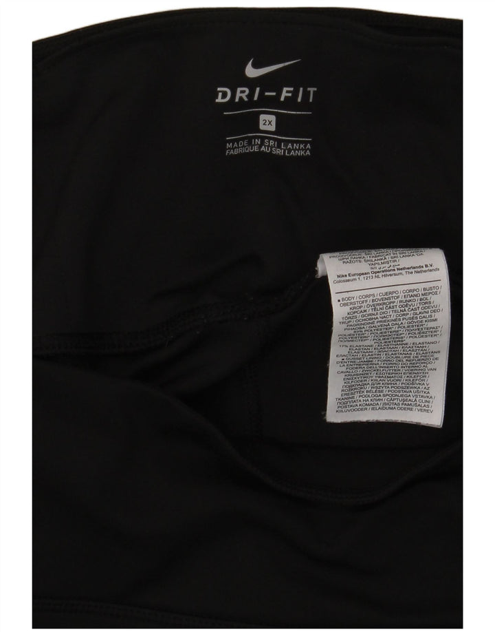 Nike Dame Dri Fit Leggings UK 20 2XL Sort Polyester
