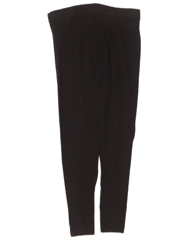 Marks & Spencer Womens Leggings UK 12 Medium Black Cotton