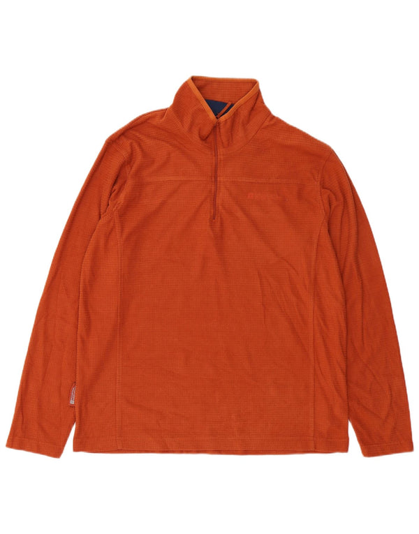 MOUNTAIN WAREHOUSE Herre Zip Neck Sweatshirt Jumper Medium Orange Polyester