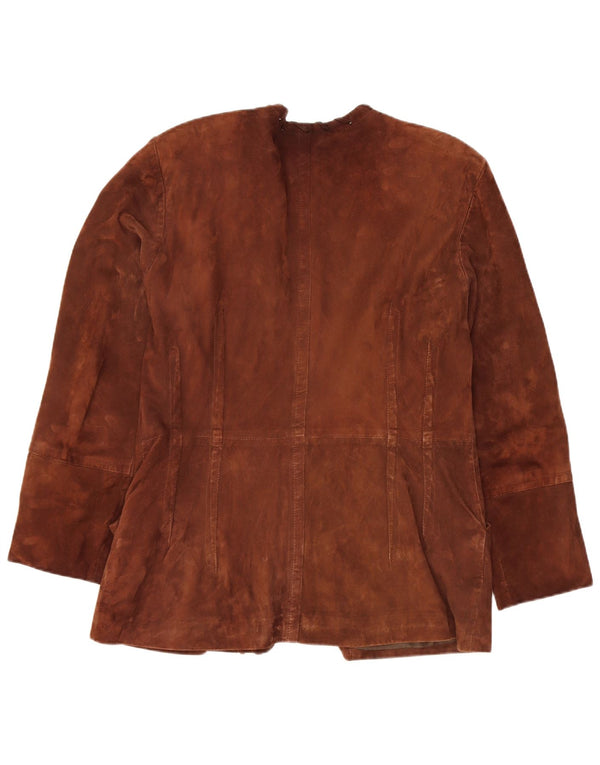 Begedor Dame Oversized 1 Knap Ruskind Blazer Jacket IT 44 Medium Brun