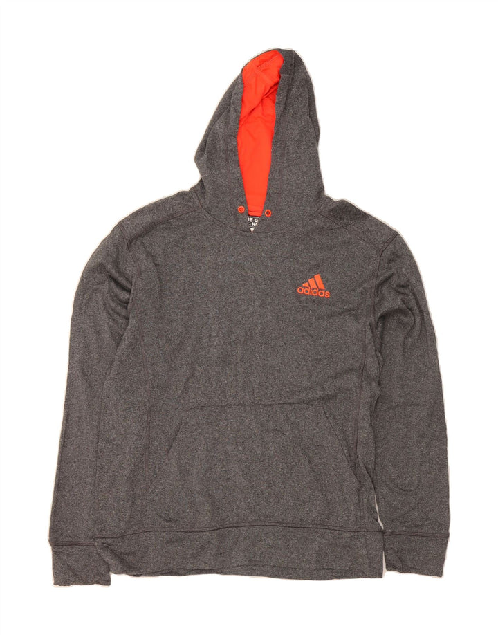 ADIDAS Mens Climawarm Hoodie Jumper Medium Grey Polyester Vintage Adidas and Second-Hand Adidas from Messina Hembry 