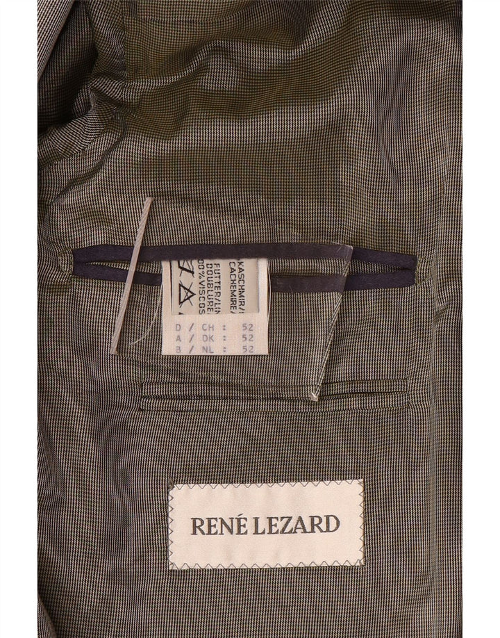 Rene Lezard Herre 2-knaps blazerjakke IT 52 XL Lilla Cashmere