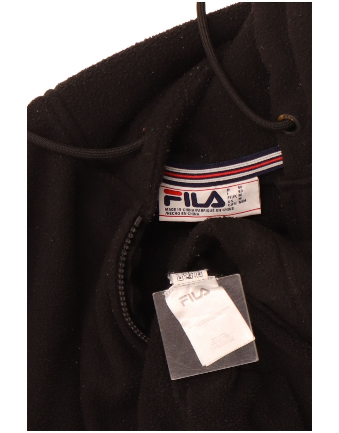 FILA Fleecetrøje med hætte til mænd mellem sort polyester