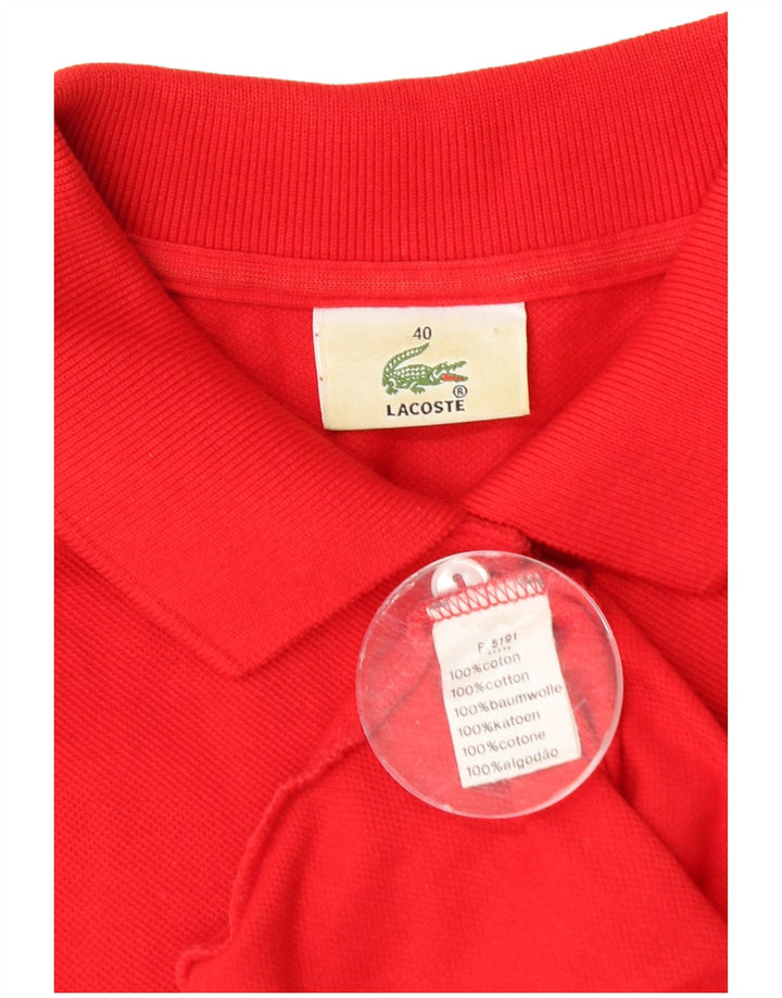 Lacoste Dame Polo Shirt Størrelse 40 Medium Rød Bomuld