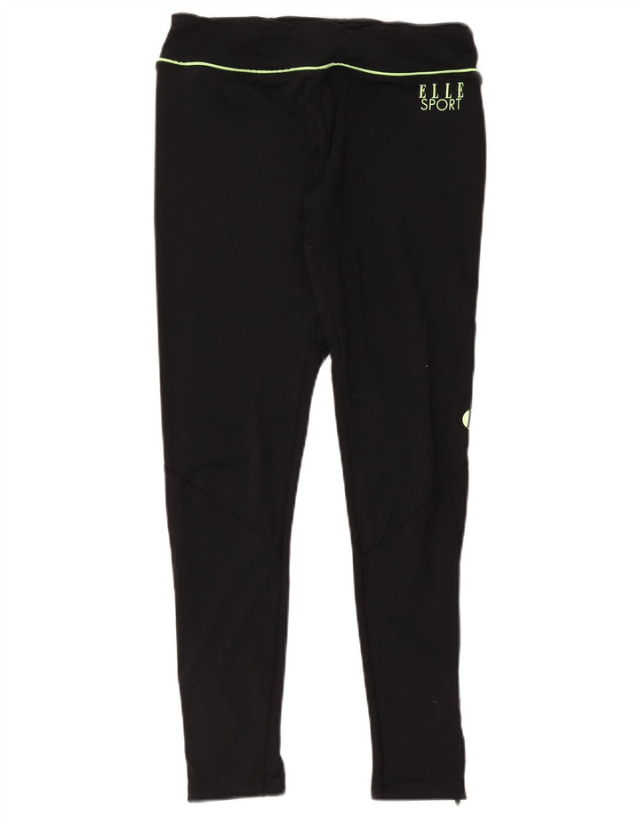 Elle Sport Dame Grafiske Leggings UK 14 Medium Sort Polyester