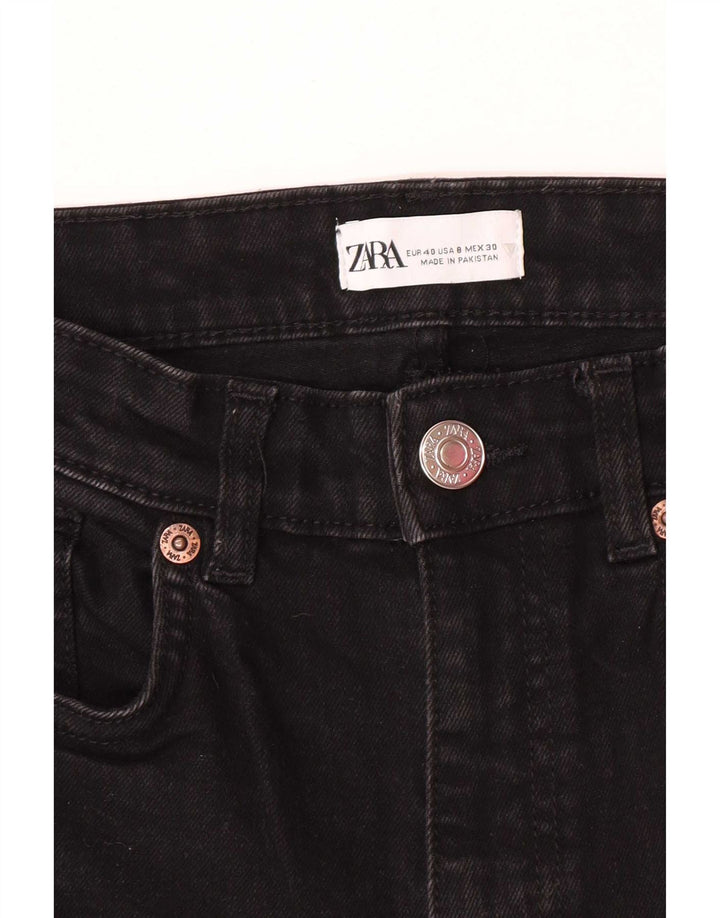 Zara Dame Straight Jeans EU 40 Medium W30 L26 Sort