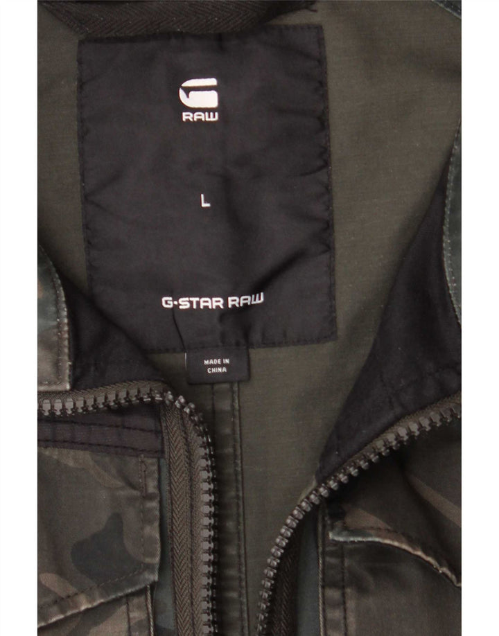 G-Star Herre Military Jacket UK 40 Large Green Camouflage Polyester