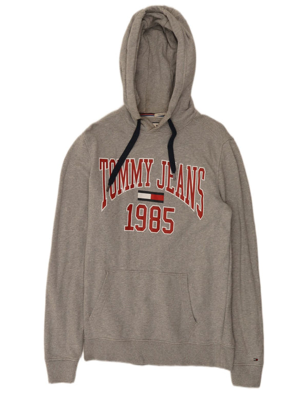 Tommy Hilfiger Herre Grafisk Regular Fit Hættetrøje Jumper Medium Grå Bomuld