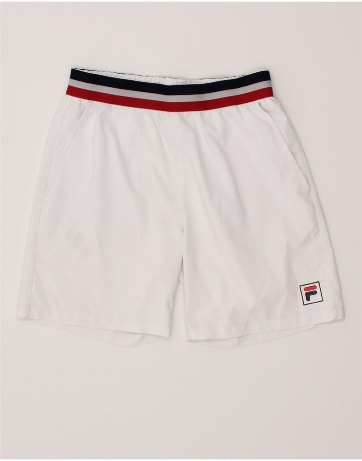 FILA Boys Sport Shorts 11-12 Years White Polyester Vintage Fila and Second-Hand Fila from Messina Hembry 