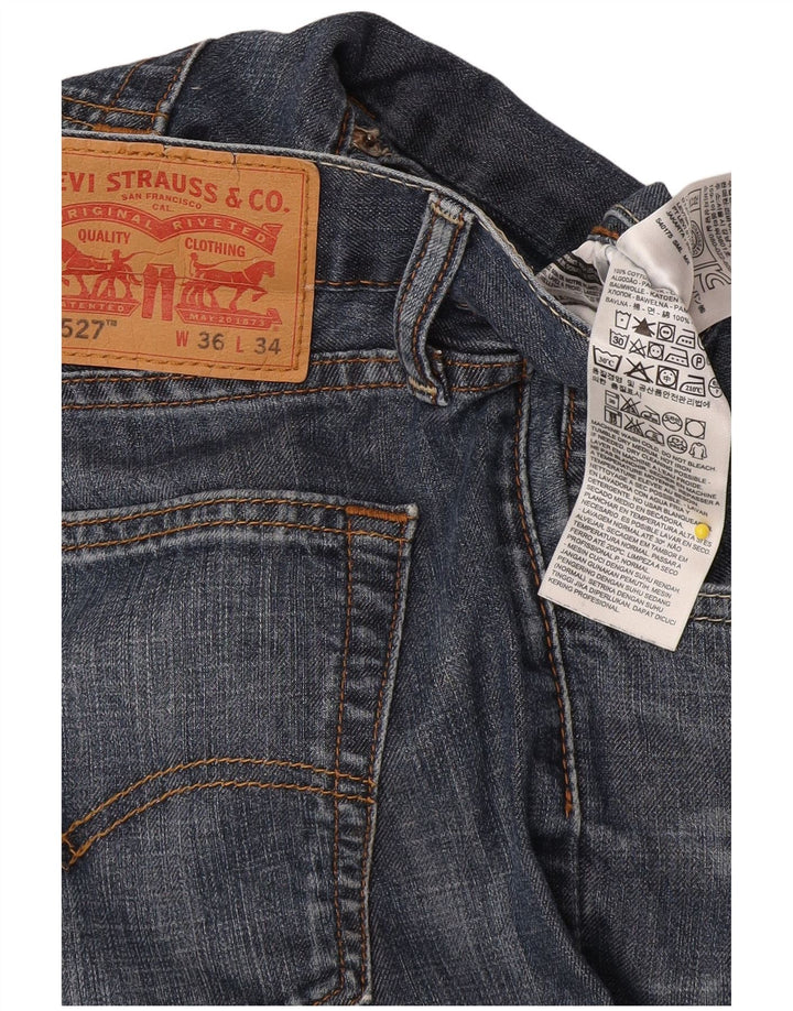 Levi's Herre 527 Bootcut Jeans W36 L34 Marineblå Bomuld