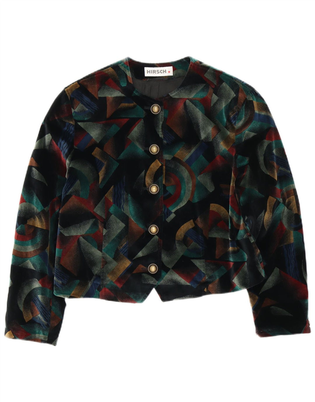 Hirsch Womens 5-knaps Bolero-jakke UK 12 Medium Flerfarvet Geometrisk