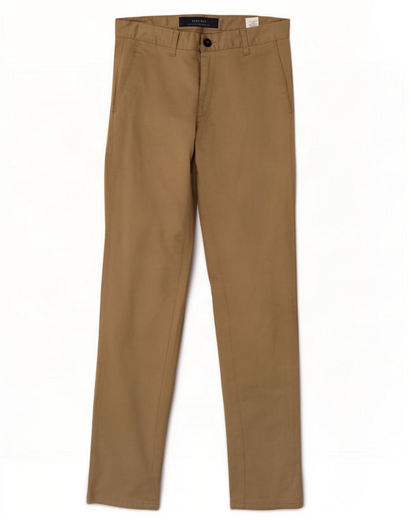 Zara Herre Slim Chino Bukser EU 36 XS W29 L28 Beige Bomuld