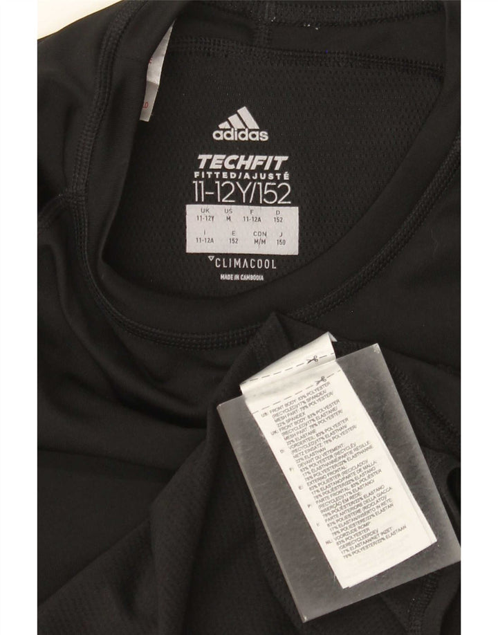 Adidas Boys Climacool Top Langærmet 11-12 År Sort Polyester