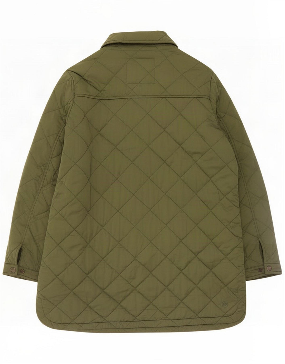 Fat Face Dame Oversized Quiltet Overfrakke UK 16 Large Khaki Polyester