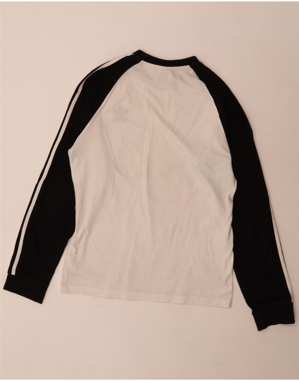 Adidas Herre Top Langærmet Medium White Colourblock Bomuld