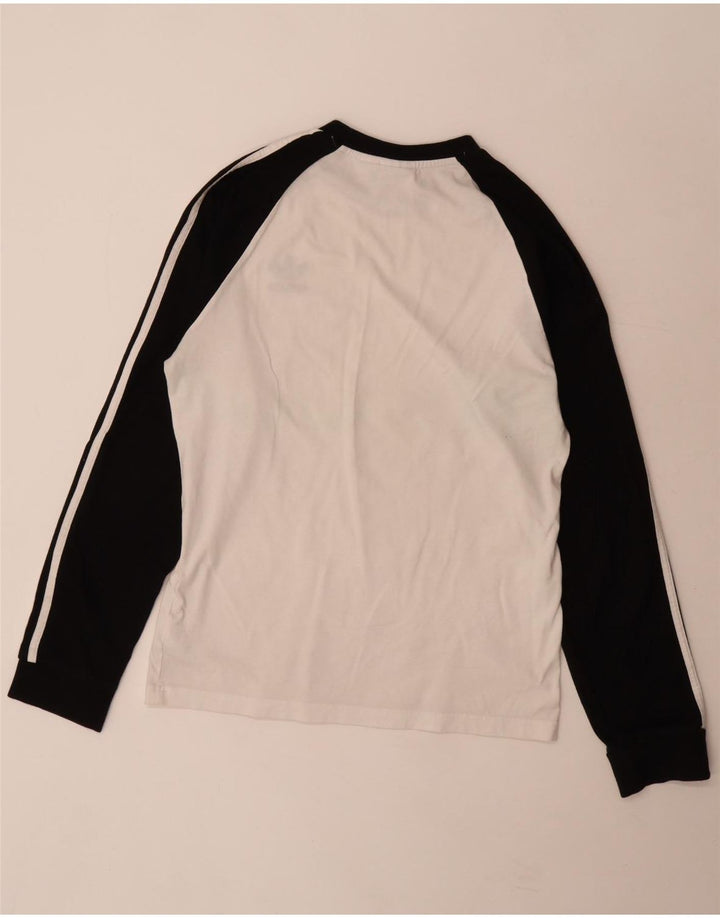 Adidas Herre Top Langærmet Medium White Colourblock Bomuld
