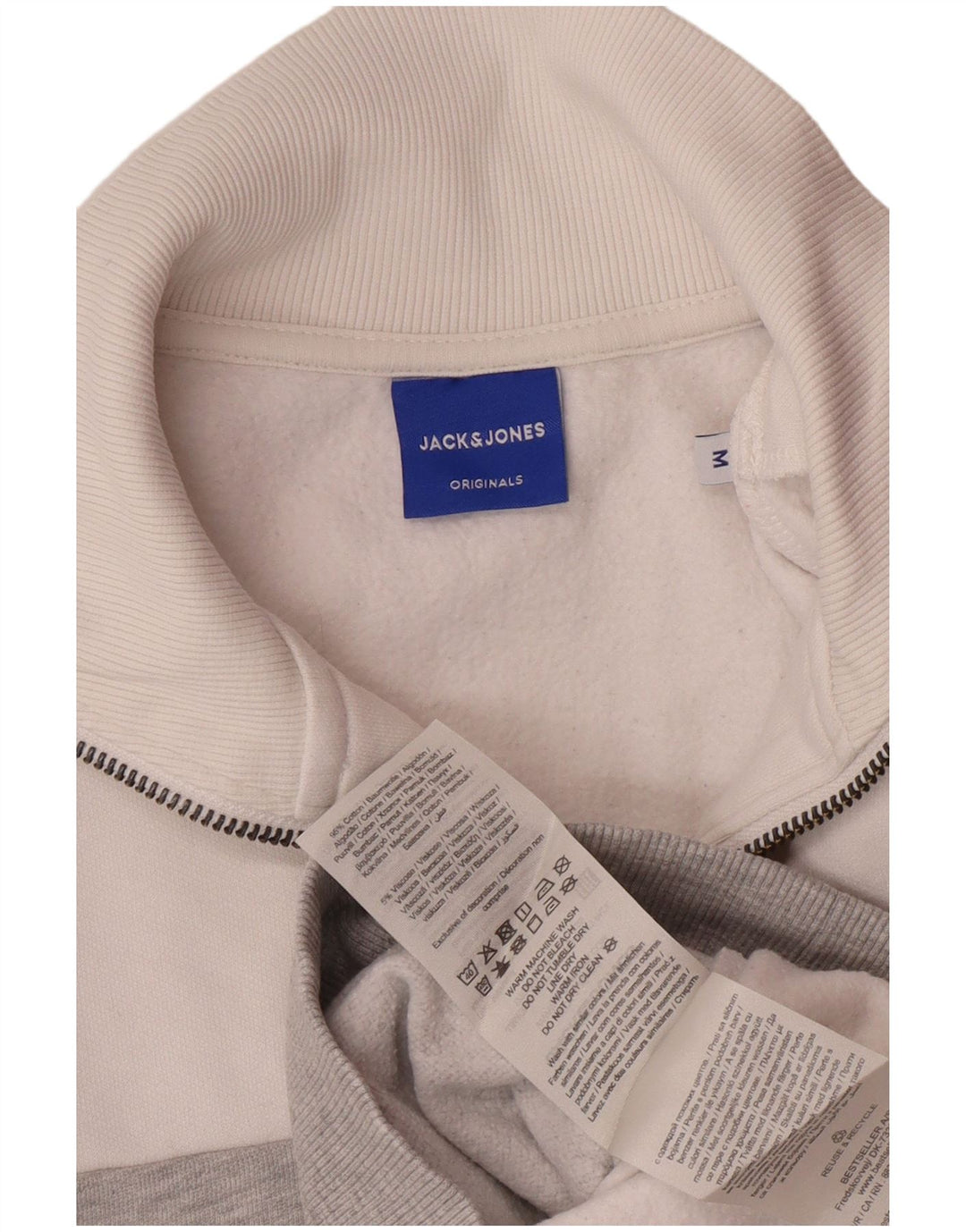 JACK & JONES Grafisk sweatshirt til mænd Medium Hvid Colourblock