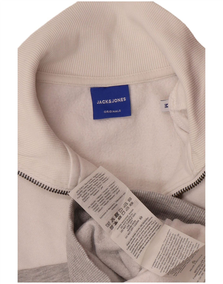 JACK & JONES Grafisk sweatshirt til mænd Medium Hvid Colourblock