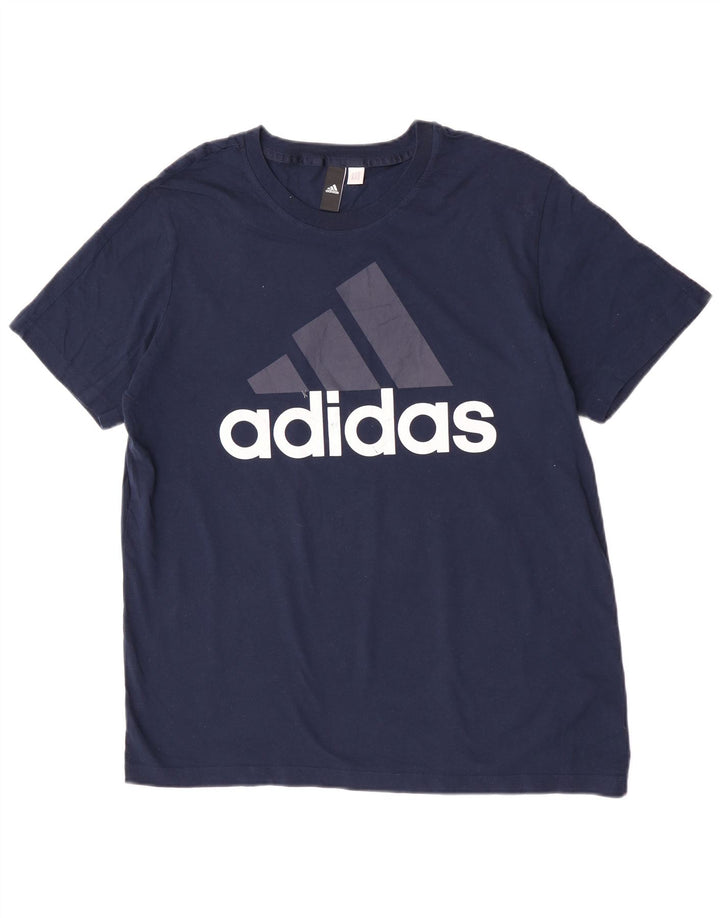 Adidas grafisk T-shirt top til mænd XL marineblå
