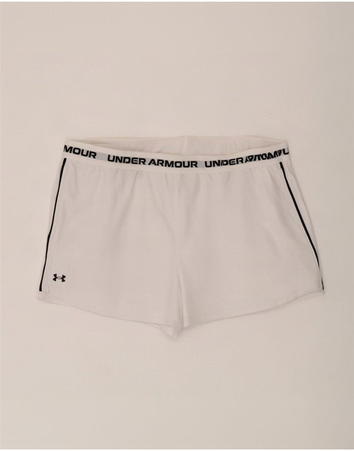 Under Armour Graphic Sports Shorts til kvinder UK 20 2XL Hvid Polyester