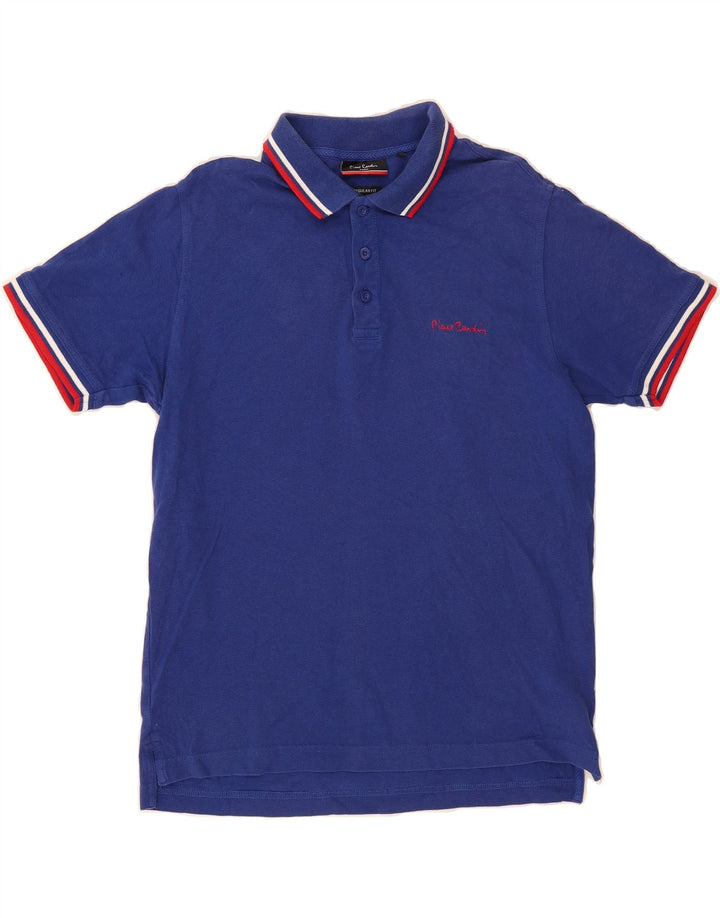 PIERRE CARDIN Mens Polo Shirt Medium Blue Cotton Vintage Pierre Cardin and Second-Hand Pierre Cardin from Messina Hembry 