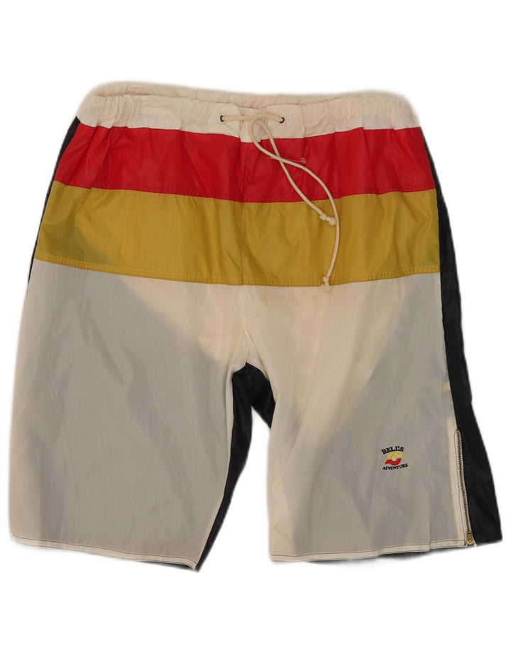 Vintage badeshorts til mænd IT 52 Stor flerfarvet Colourblock Nylon