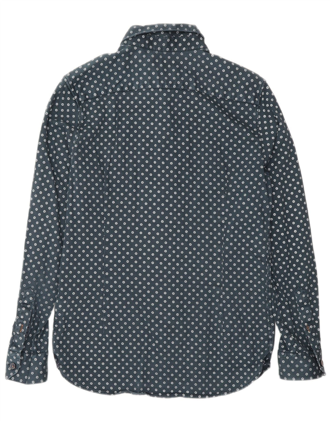 Ted Baker herreskjorte str. 3 Medium marineblå blomsterbomuld