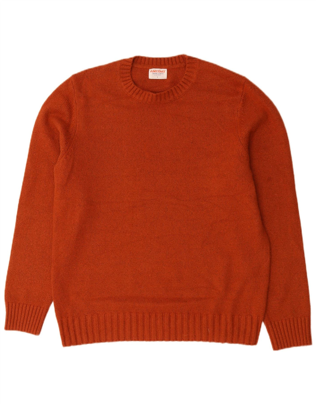 John Lewis Herre sweater med rund hals, stor orange bomuld