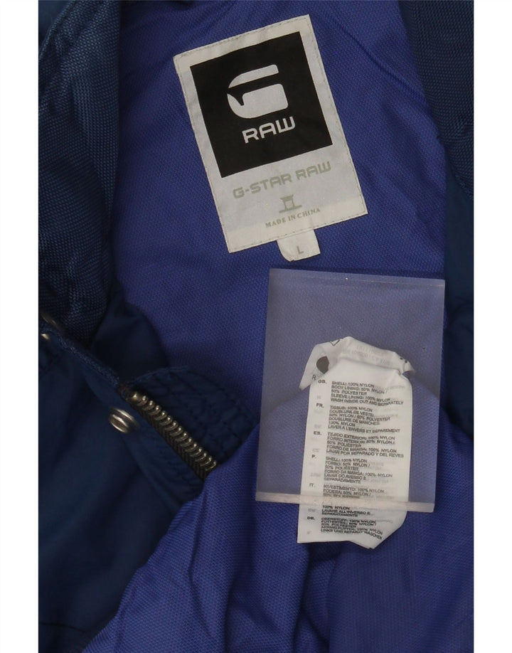 G-STAR Herre Grafisk Utility Jacket UK 40 Stor Blå Nylon