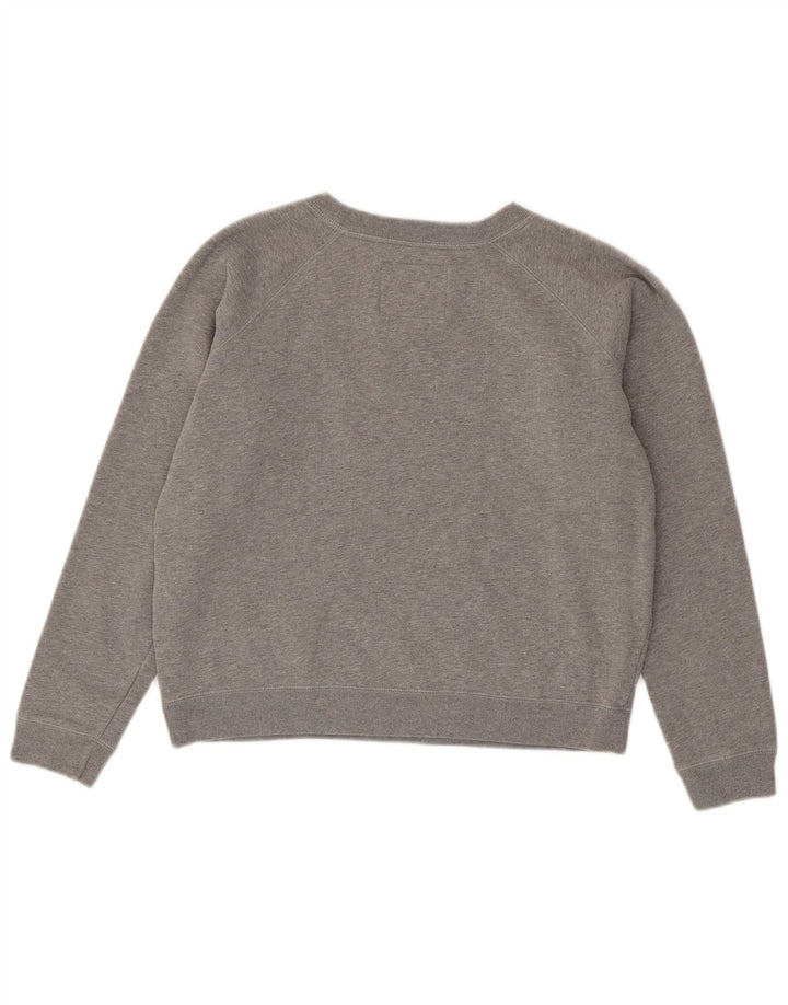 Jack Wills Dame Oversized Sweatshirt Jumper UK 10 Lille Grå Bomuld