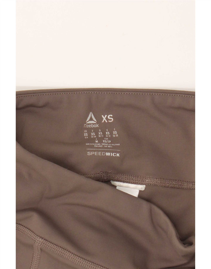 Reebok Womens Leggings UK 4/6 XS Beige
