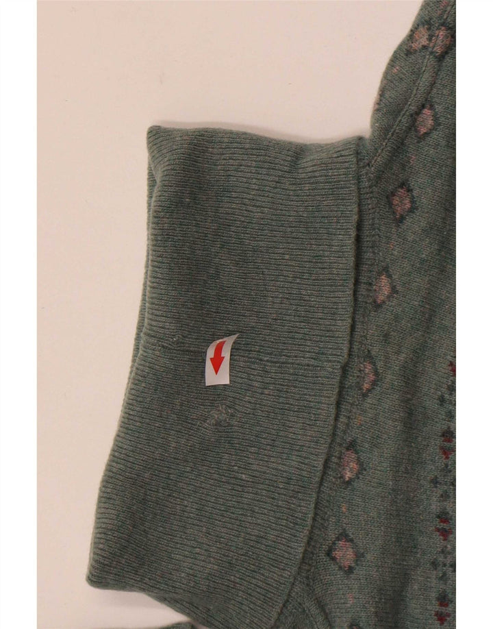 Bramante Herre Roll Neck Jumper Sweater Stor Grå Geometrisk Virgin Wool