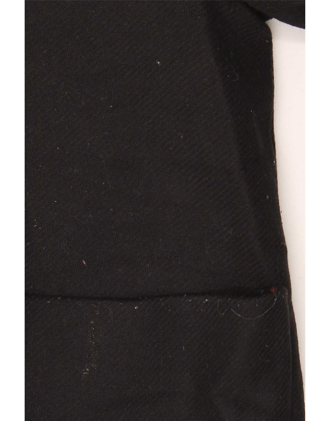 Zara Dame Hætte Oversized Overfrakke UK 10 Small Black Wool