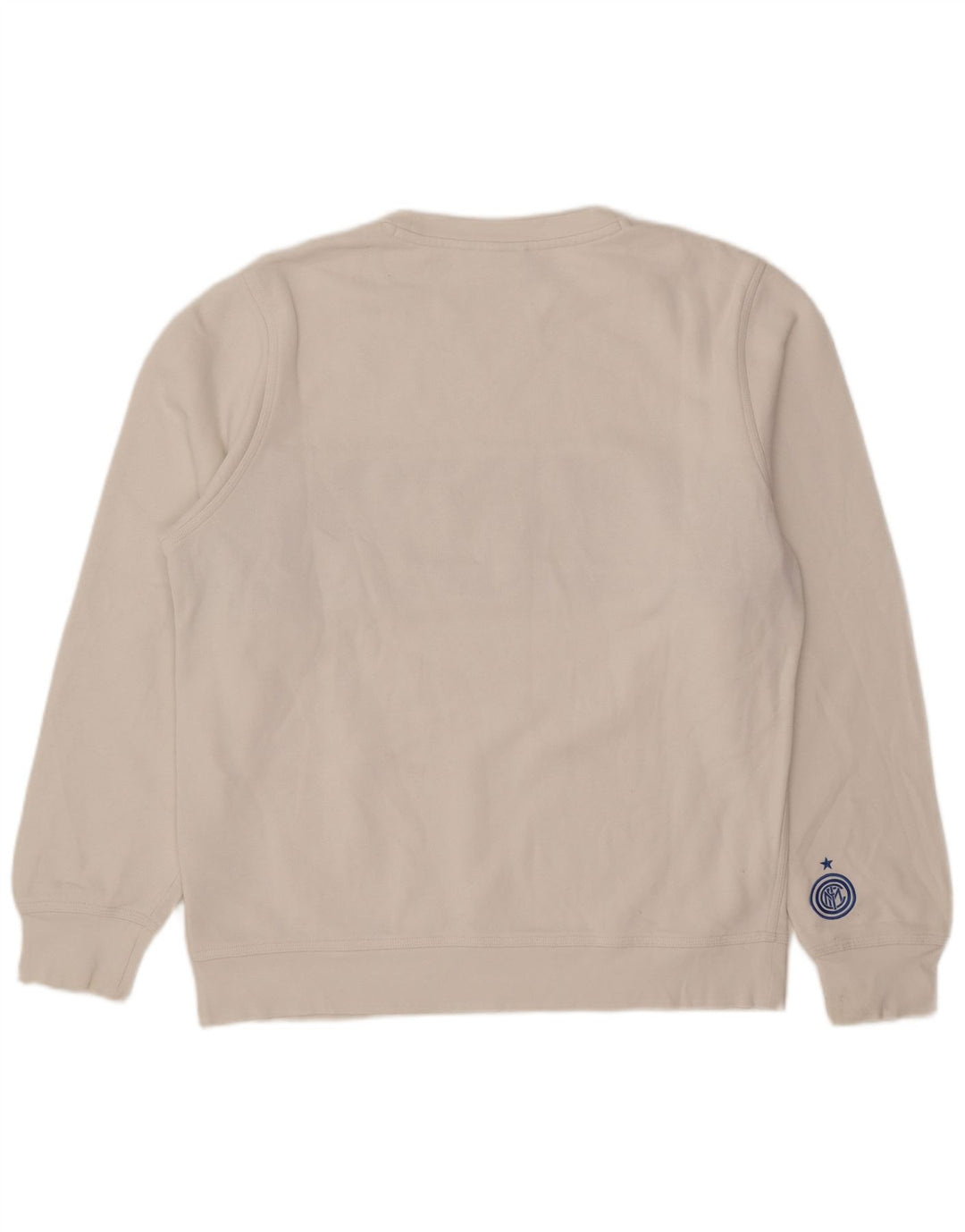 Nike Herre Inter Milan Sweatshirt Jumper Large White Colourblock Bomuld