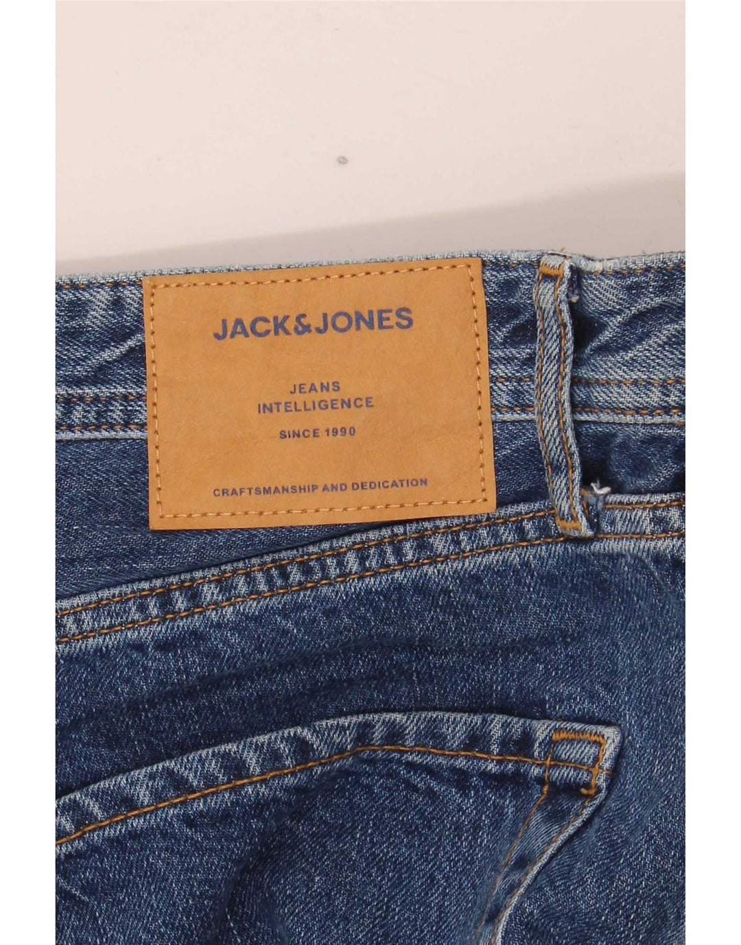 Jack & Jones Straight Jeans til mænd W32 L32 Blå Bomuld