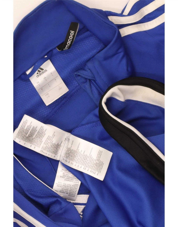Adidas Herre Climacool Træningsdragt Topjakke Stor Blå Colourblock Polyester