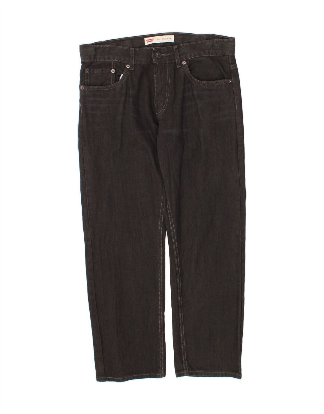 LEVI'S Womens 505 Straight Jeans US 12 Large W32 L27 Black Cotton Vintage Levi's and Second-Hand Levi's from Messina Hembry 